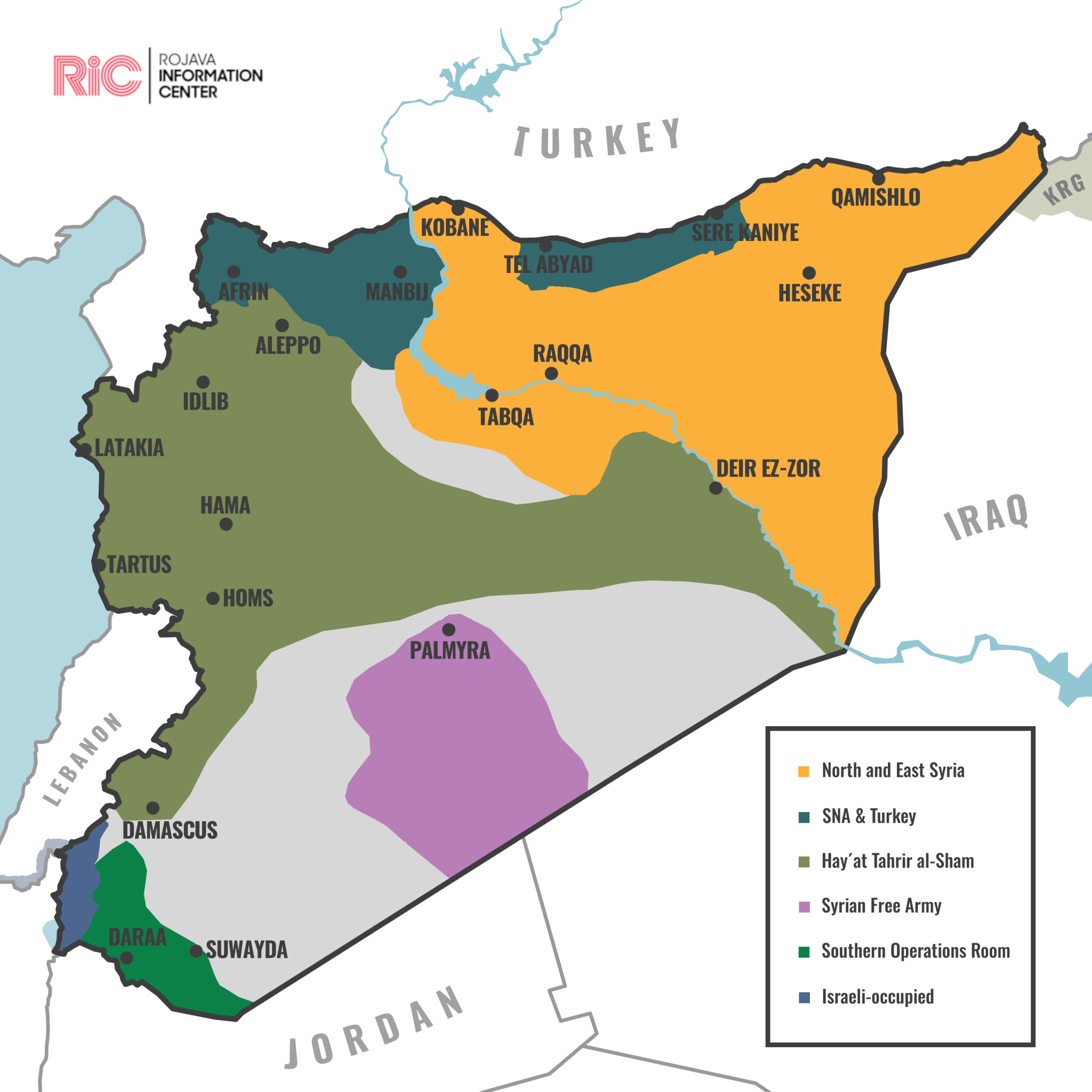 Map of territorial control in Syria as of Dec 15