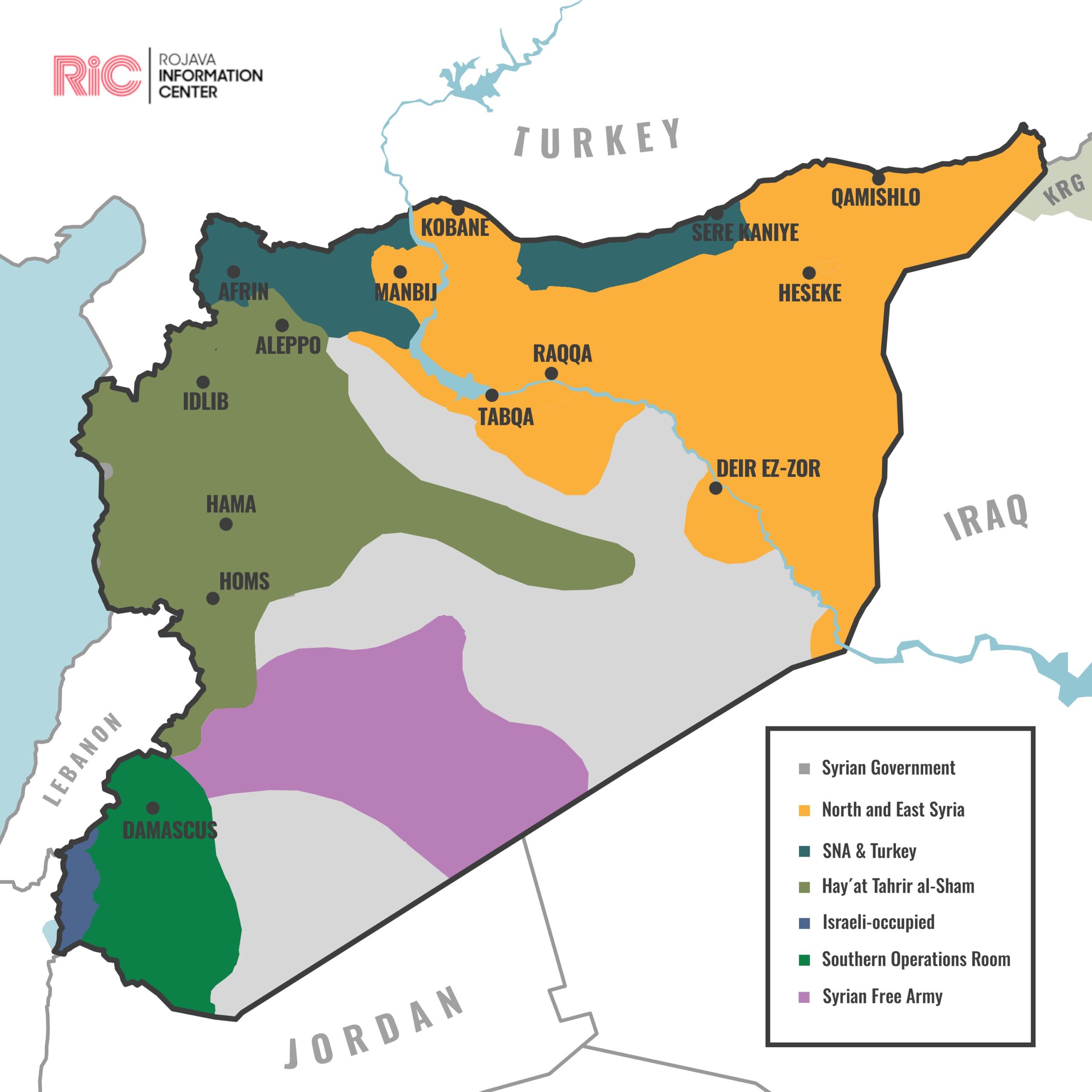 Map of territorial control in Syria