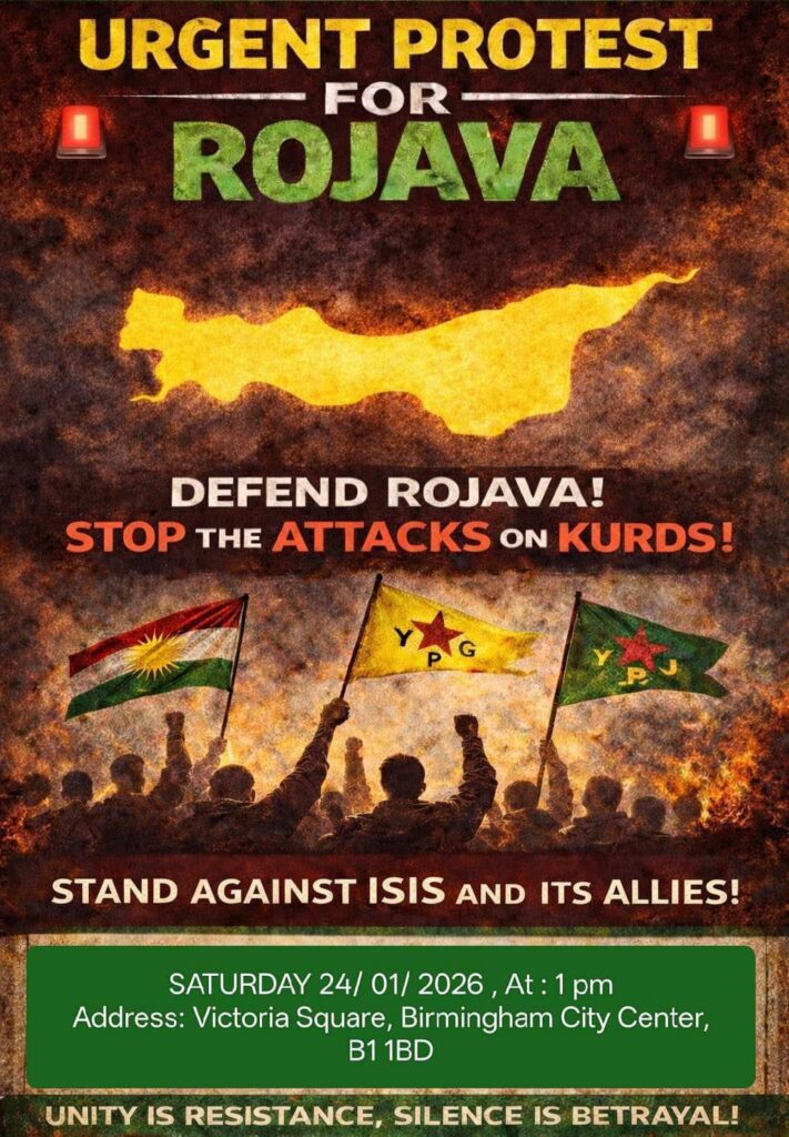 Urgent Protest for Rojava (Birmingham) – Kurdistan Solidarity Network